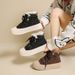 High-top Shoes Women's Velvet Thickened Versatile Student Cotton Shoes Trendy Platform Casual Shoes_vogvips.com