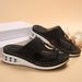 Large Toe Cool Dragging For Women 2025 New Round Head Hollow Metal Buckle Slope With Thick Bottom Beach_vogvips.com
