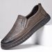 Suitable For All Seasons Hollow Out Sandals Autumn New Casual Men's Driving Clogs Non-Slip Business Leather Shoes_vogvips.com
