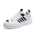 Trendy Chunky White Sneakers For Men And Women - Breathable Casual Slip-On Shoes With Cushioned Sole For Comfortable Daily Wear_vogvips.com