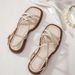 Makes Feet Look Fair~conceals Imperfections~brown Retro Woven Roman Sandals 2025 Summer Soft-soled Flat Large Size_vogvips.com