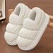 Glide Women S Slippers With Heel Autumn And Winter Home Couple S Warm Slippers Indoor Household Down Cotton Shoes For Men_vogvips.com