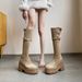Women's 2025 New Style Internal Height Increase Autumn Winter Fleece Lined Melard High Tube Long Boots_vogvips.com