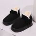 Cozy Fleece-Lined Slippers For Men And Women - Indoor/Outdoor Winter House Shoes With Anti-Slip EVA Sole, Warm & Comfortable Round-Toe Design_vogvips.com
