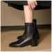 Autumn Winter New Small Martin For Women 31 32 33 Elastic Slimming Pointed Toe Large Size Women's Short Boots 41 To 43_vogvips.com