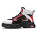 Men's Classic Leather Martin Boots With Anti-Slip Sole, Round Toe & Casual Lace-Up Design For Everyday Wear (Black/Red, Black/White, Milan)_vogvips.com