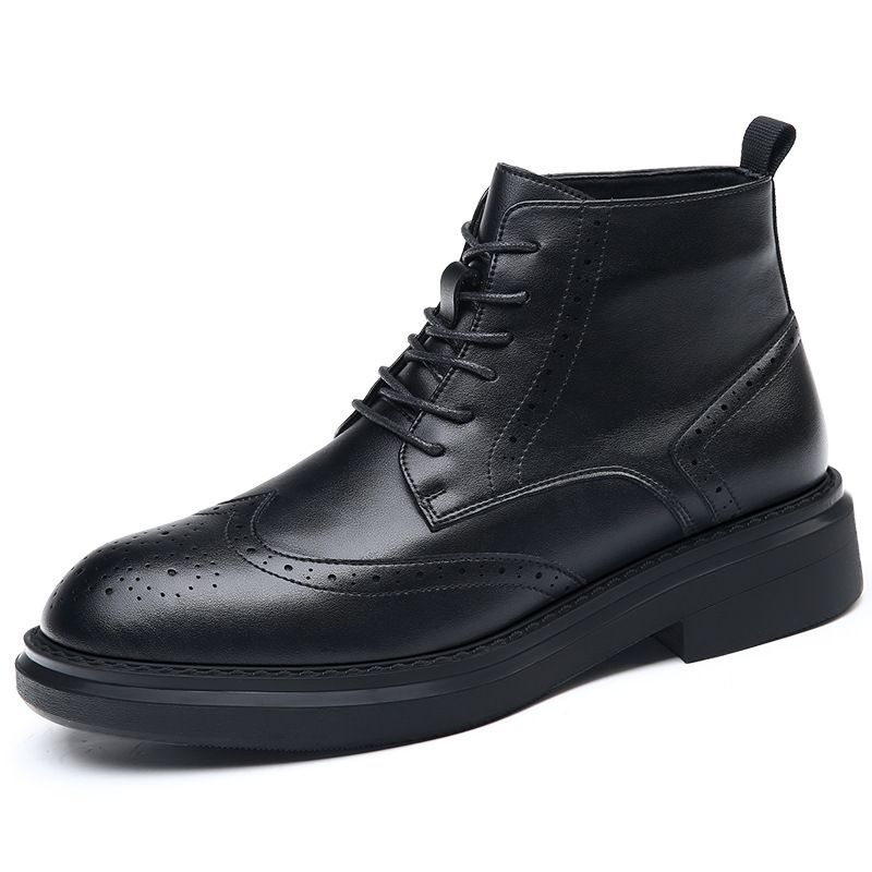 European Warm Series 2025 Winter New Thick-Soled 6-Hole British Style Trendy Martin Warm Fleece-Lined Short Men's Leather Boots_vogvips.com