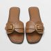 Slippers Women's Summer Wear 2025 New Fashion Belt Buckle Flip-flops Women's Casual Beach Shoes Leather Flat Sandals_vogvips.com