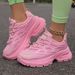 2024 Autumn New Dad Korean Edition Round Head Thick Bottom Increased Casual Lace Sports Women's Shoes Trendy_vogvips.com