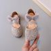 New Children's Leather Shoes Rhinestone Princess Shoes Girls Pearl Soft Soled Sandals Female Treasure Crystal Shoes Small Shoes_vogvips.com
