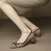 Single Shoe Women's Thick 2025 Spring New Fashion French Style Light Mouth Heel Square Toe High Heels For Women_vogvips.com