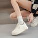 Export Overstock Genuine Leather Thick-Soled For Women, New Autumn Winter Black And White Ultra-Soft Sports Casual_vogvips.com