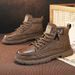 European Warm Series Men's Shoes 2025 New Autumn Winter High-top Fleece-lined Warm Martin Fashion British Style Casual Work Boots_vogvips.com