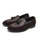 Large Size Fringe Slip-on Shoes For Men - Stylish European Fashion Runway Outfit - Leather Shoes For Men With A Unique Style For Business Purposes_vogvips.com