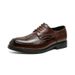 British Style Brogue Leather 2022 Autumn Fashion Casual Lace-up Single Men's Suit Shoes_vogvips.com