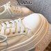 Sheepskin Thick-Soled Height-Increasing Sneakers For Women, Versatile White Shoes, New Spring 2026 Casual Sports Shoes_vogvips.com