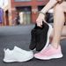 Women's Flying Woven Surface Hollow Sports Casual Shoes Breathable Lightweight Running Shoes_vogvips.com