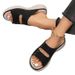 2025 New Summer Soft Leather Sandals Women, Simple Rivet Sports Style, Sloping Heel Slippers For Women_vogvips.com