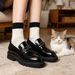 Men’s Patent Leather Chunky Loafers - Slip-On Dress Shoes With Metal Chain Detail, Formal & Casual Business Shoes_vogvips.com