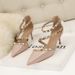 Damen Pumps Sexy Nachtclub Stiletto High Heels Für Frauen Mit Flacher Öffnung, Spitznieten, Hohlriemen, Damenschuhe_vogvips.com