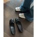 First Encounter The Moonfall Girl~! Women's Square-Toe Bowknot Ballet Flats With Internal Height Increase Silver Mary_vogvips.com