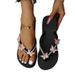Stylish Rhinestone Butterfly Platform Slipper Women Plus Size Wedge Slipper Women_vogvips.com