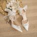 Women's Shoes Classic Style Elegant Pearl Accent Pointed-Toe High Heels For Women - Stylish & Comfortable Dress Shoes With Bow Detail_vogvips.com