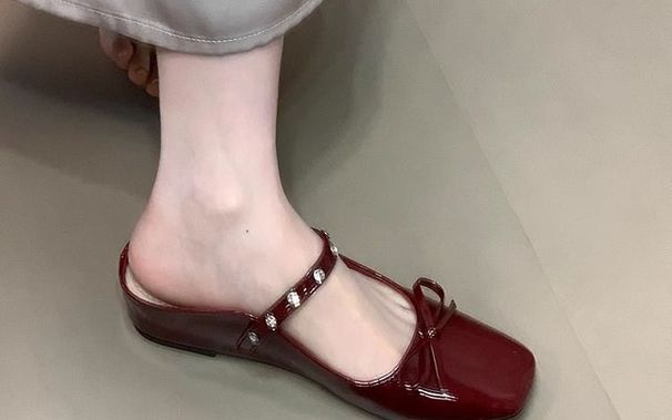 Thick-Soled Bowknot Closed-Toe For Women Summer 2025 New Style Height-Increasing Shallow Mouth Mules Sandals_vogvips.com