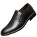 Low-top Casual Men's British Style Pointed Business Leather Formal Dress Shoes For Men_vogvips.com