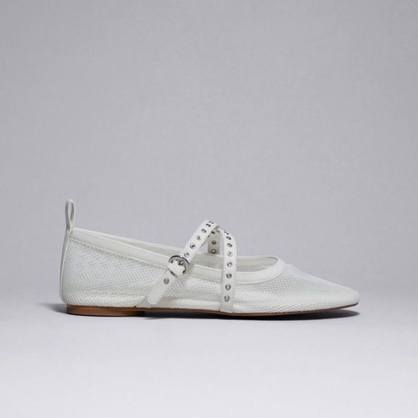 Mesh Ballet Style Flat Shoes Spring And Summer Black Fashion Simple Personality Single Shoes_vogvips.com