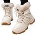 Snow Boots, Warm And Thick Lace Up Women's Boots, Outdoor Anti Snow And Anti Cold High Top Women's Boots_vogvips.com