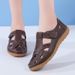 Spring And Summer New Women's Beach Hollow Fashion Flat Sandals Versatile Cross-Border Exclusive_vogvips.com