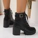 Early Autumn New Style Women's Boots High-heeled Black Lace-up Leather Boots For Women_vogvips.com