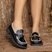 New Autumn Le Fu Shoes Large Casual British Style Women S One Foot Color Blocked Thick Sole Single Shoe_vogvips.com