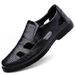 Men's Casual Leather Shoes, Hole Leather Shoes, Middle-aged Driving Shoes, Men's Shoes_vogvips.com