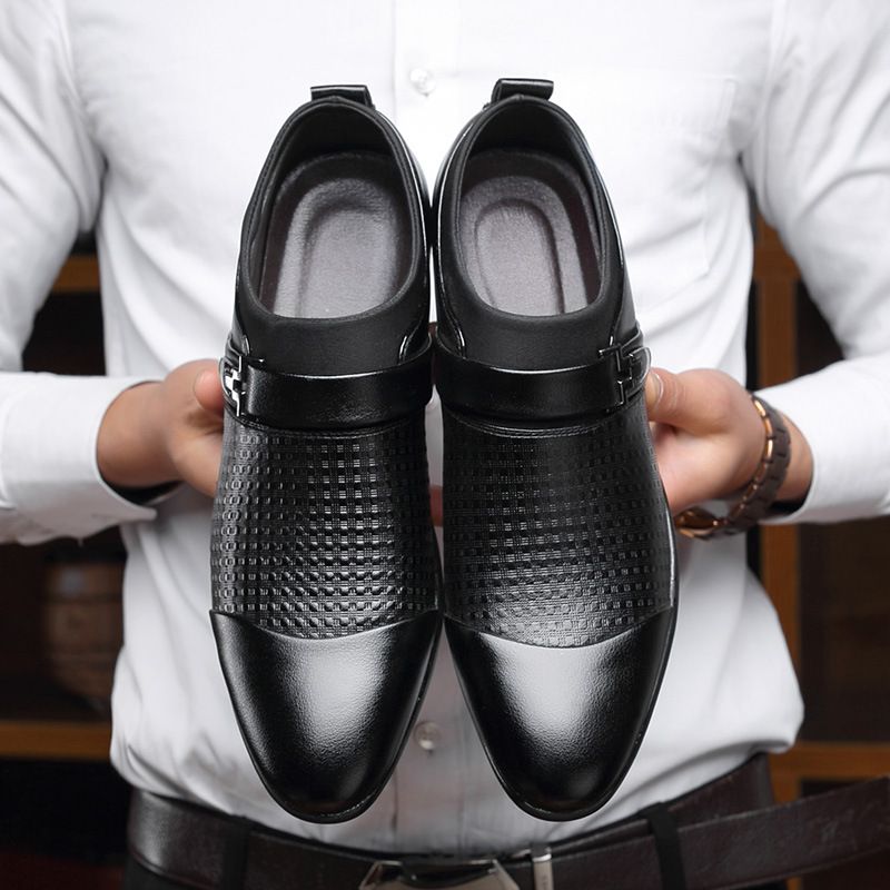 Men's Shoes Leather Shoes Men's Business Formal Wear Large Size Shoes _vogvips.com