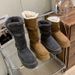 Grey Long Tube Snow Boots For Womencan't Be Worn Over The Knee, Thick Sole, Increased Height And Plush, Thick Short Tube Cotton Shoes_vogvips.com