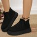 Women's Winter Snow Boots With Thick Sole & Faux Fur Lining - Warm Slip-On Round Toe Casual Shoes For Cold Weather (Black, Brown, Beige, Gray)_vogvips.com