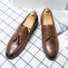 2025 New Spring Men's Leather Business Formal Pointed Toe British Style Trendy Casual Wedding Shoes_vogvips.com