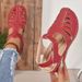 2024 Summer New Cross-Border Plus Size European And American Daily Casual Closed-Toe Mid-Heel Velcro Women's Wedge_vogvips.com