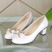 New Coarse Versatile Set, Mid Heel Women's Leather Large Size Professional Work Shoes, Four Seasons Single Shoes_vogvips.com