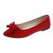 2026 New Shoes: Solid Color Floral Multi-Color Pointed Toe Flat Large Fabric Shoes, Suede Women's Flats, Size 43, With_vogvips.com