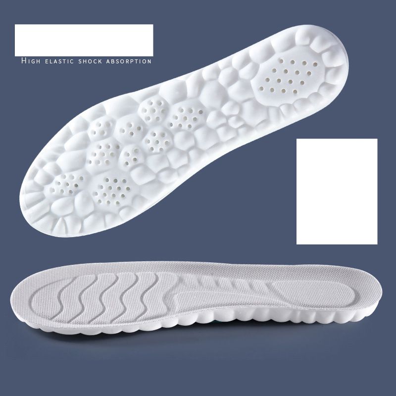 4d Poop Feeling Insole Men's And Women's Super Soft Elastic Latex Long Standing Arch Support Sports Shock Absorption Sweat Absorption Deodorant Milita_vogvips.com