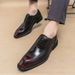 Euro Step New Leather Brogue British Style Casual Business Formal Breathable Derby Wedding Groom Office Men's Shoes_vogvips.com