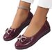 European And American 2026 Spring Fashion New Bowknot Peep-Toe Pointed Toe Wedge Heel Rhinestone Women's Loafers 43_vogvips.com