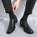 Spring And Autumn Style 5cm High Business Korean Version British Nightclub Chunky Heel Men's Small Height Increase_vogvips.com