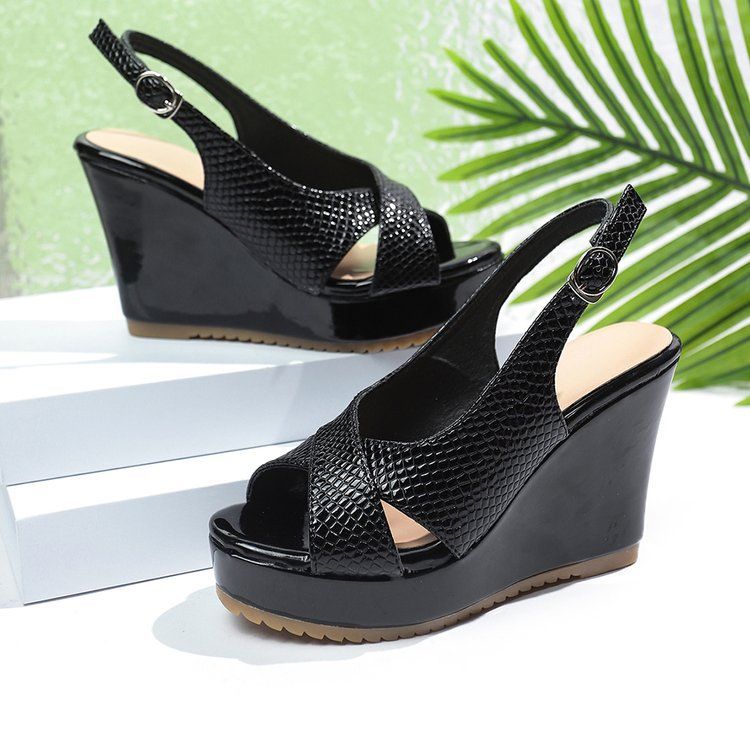 Women's Comfortable Wedge Sandals For Women - Soft Leather Peep-Toe Platform Shoes (Non-Slip & Supportive For Summer)_vogvips.com