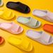 Soft Home Couples Summer Indoor Non-Slip Bathroom Slippers Solid Sandals Hotel Family Men Women Flip Flops Flat Shoes_vogvips.com