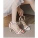 Summer New French Fairy Style One-Strap Sandals For Women, Elegant Thin Heel Open-Toe Niche Versatile High Heels_vogvips.com