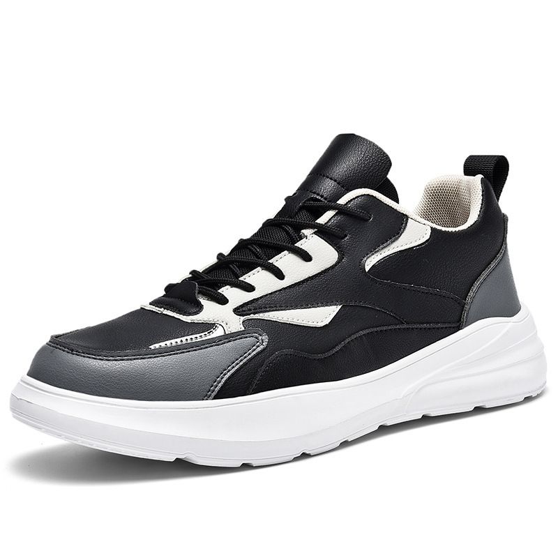 Autumn Winter Men's New Trendy Sports And Leisure Dad With Velvet Cotton For Height Increase, Genuine Leather Younger_vogvips.com